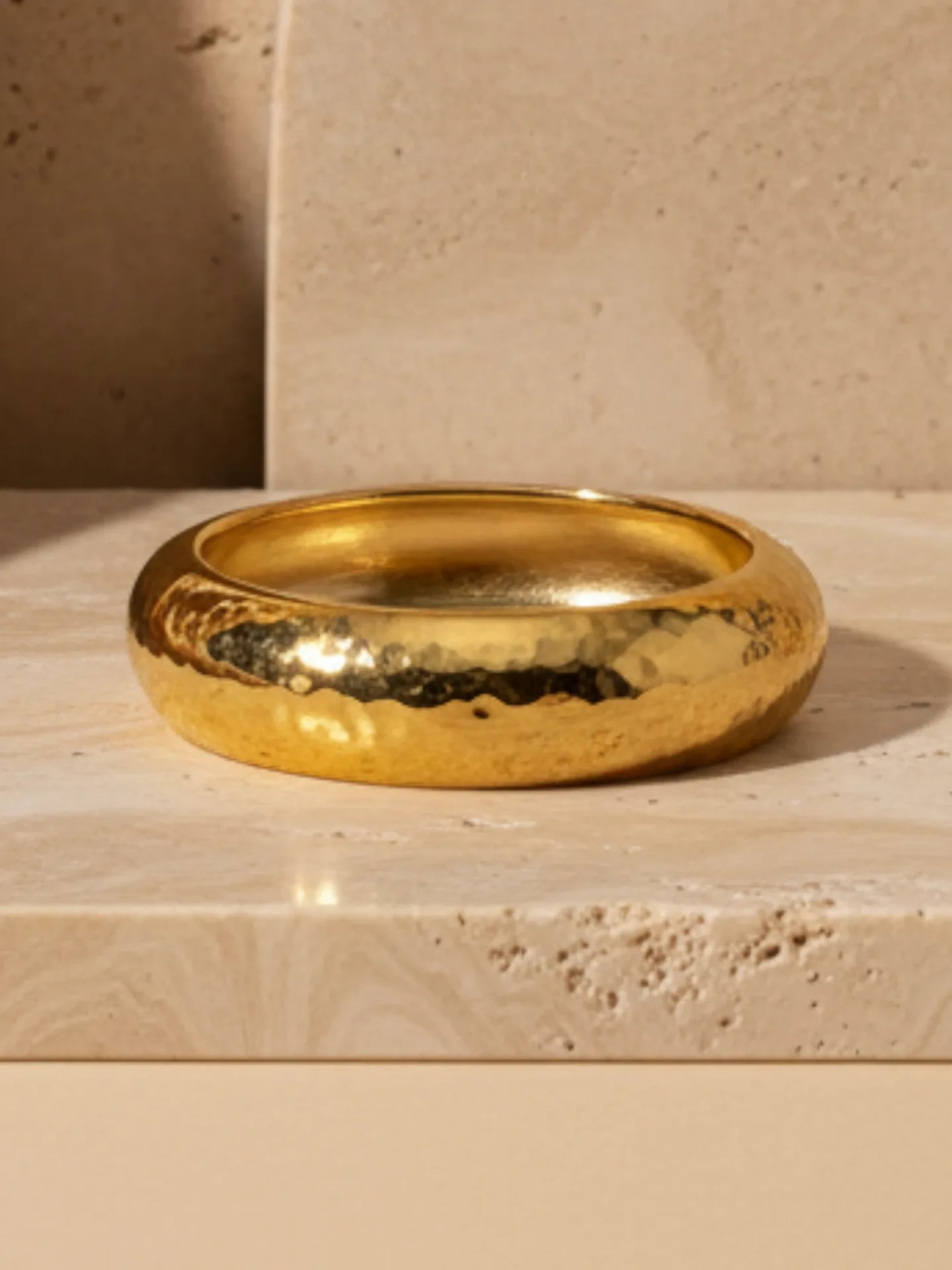 Gold-Tone Hammered Korean Style Bracelet jewellery
