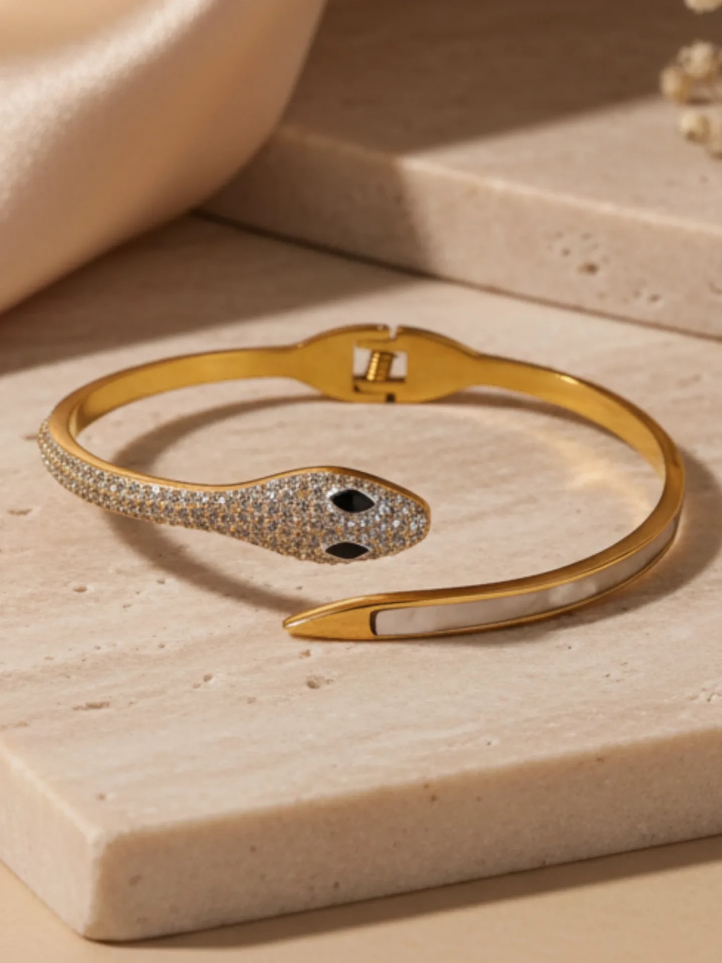 Gold-Tone Snake Cuff Bracelet jewellery