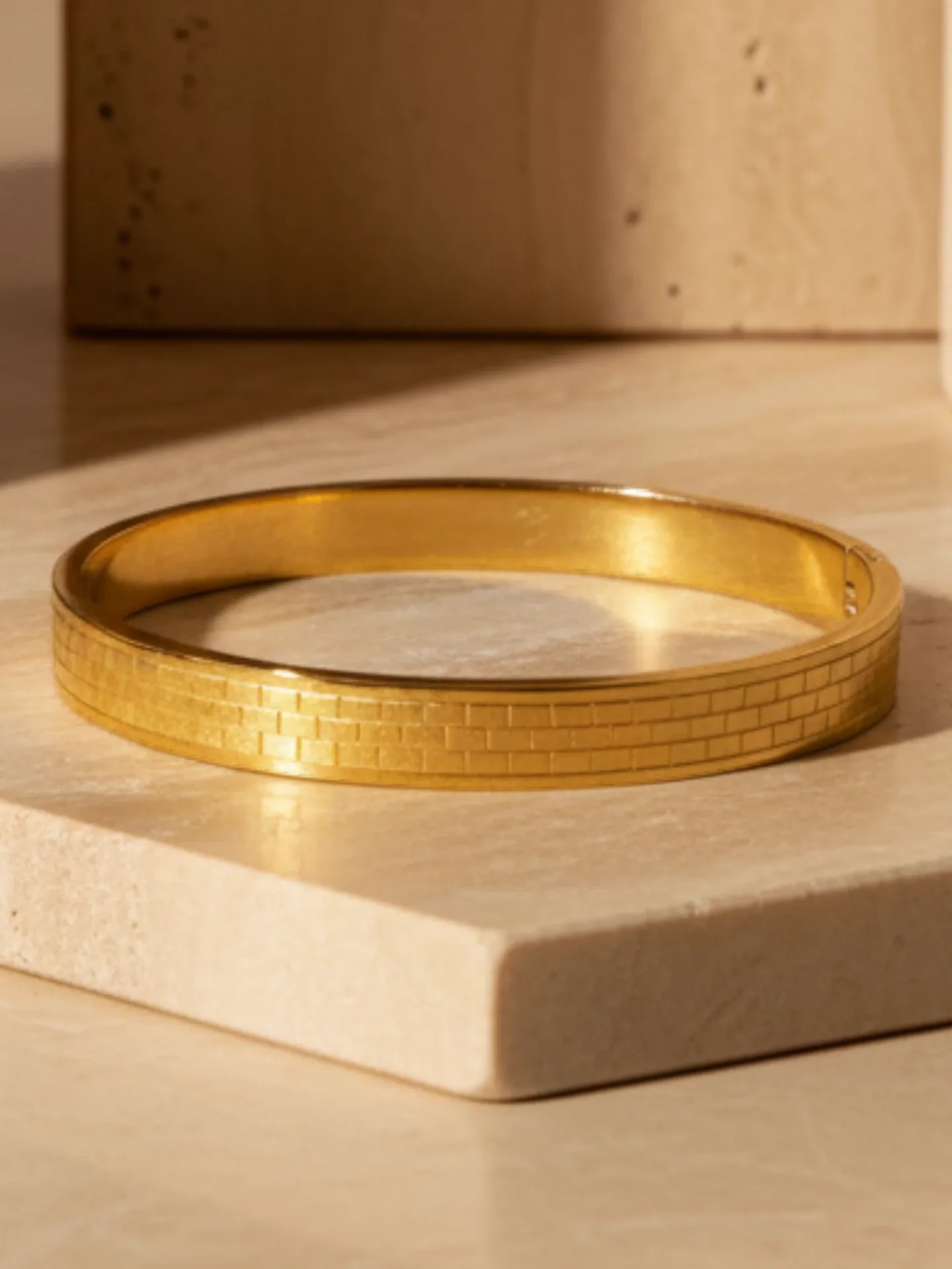 Gold-Tone Textured Bracelet jewellery